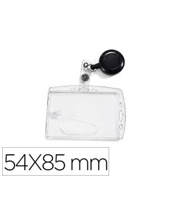 Identificador q-connect con cordon extensible uso vertical/horizontal 54x85 mm