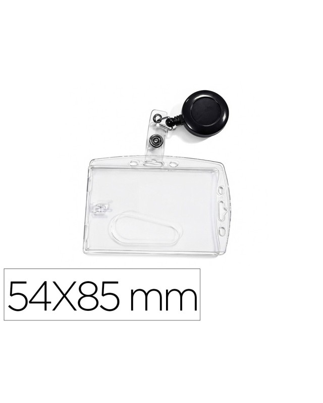 Identificador q-connect con cordon extensible uso vertical/horizontal 54x85 mm