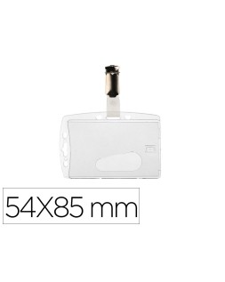 Identificador q-connect con pinza metalica uso vertical/horizontal 54x85 mm