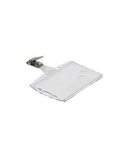 Identificador q-connect con pinza metalica uso vertical/horizontal 54x85 mm
