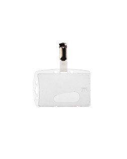 Identificador q-connect con pinza metalica uso vertical/horizontal 54x85 mm