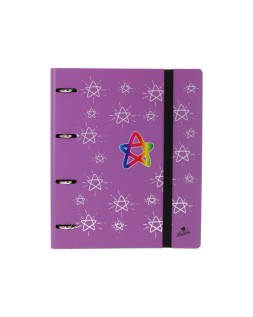 Carpeta 4 anillas 40 mm mixtas mariola polyfoam din a4 sin recambio estrellas