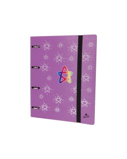 Carpeta 4 anillas 40 mm mixtas mariola polyfoam din a4 sin recambio estrellas