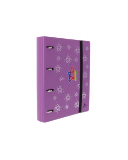 Carpeta 4 anillas 40 mm mixtas mariola polyfoam din a4 sin recambio estrellas