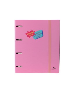 Carpeta 4 anillas 40 mm mixtas mariola polyfoam din a4 sin recambio estrellas pastel frases