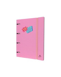 Carpeta 4 anillas 40 mm mixtas mariola polyfoam din a4 sin recambio estrellas pastel frases