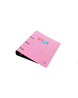 Carpeta 4 anillas 40 mm mixtas mariola polyfoam din a4 sin recambio estrellas pastel frases