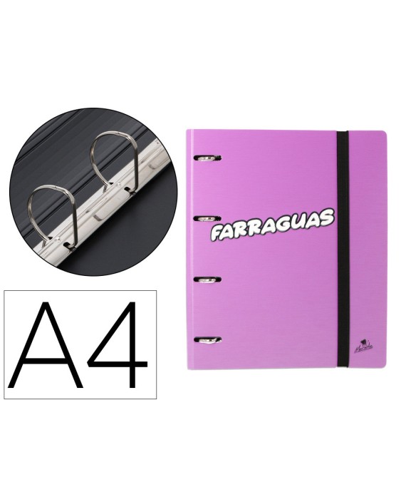 Carpeta 4 anillas 40 mm mixtas mariola polyfoam din a4 sin recambio palabras