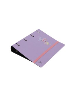 Carpeta 4 anillas 40 mm mixtas mariola polyfoam din a4 sin recambio pastel palabras