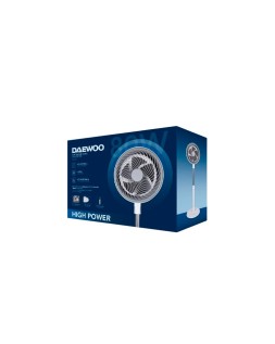 Ventilador de pie daewoo high speed 80w 3 velocidades diametro 25 cm base redonda color blanco