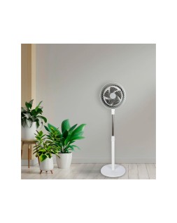 Ventilador de pie daewoo high speed 80w 3 velocidades diametro 25 cm base redonda color blanco