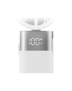 Ventilador de mano daewoo high power 10w 80 velocidades recargable color blanco