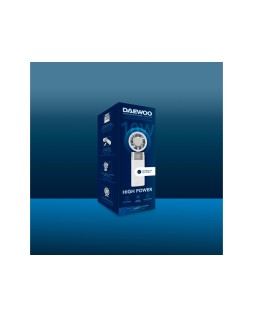 Ventilador de mano daewoo high power 10w 80 velocidades recargable color blanco