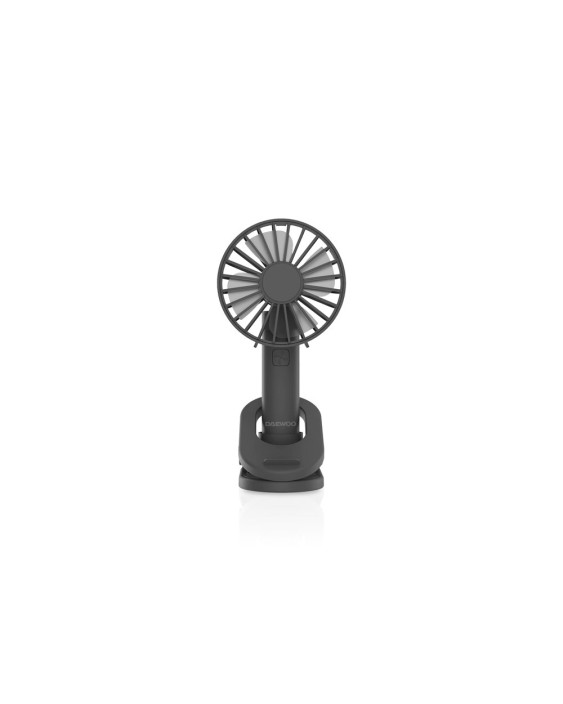Ventilador de mano daewoo high power 5w 3 velocidades recargable usb-c color negro