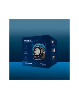 Ventilador sobremesa daewoo high power 10w 4 velocidades recargable usb-c color negro