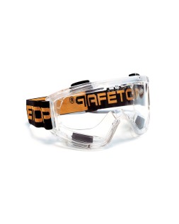 Gafas de proteccion safetop panavista panoramica pvc visor transparente con banda elastica
