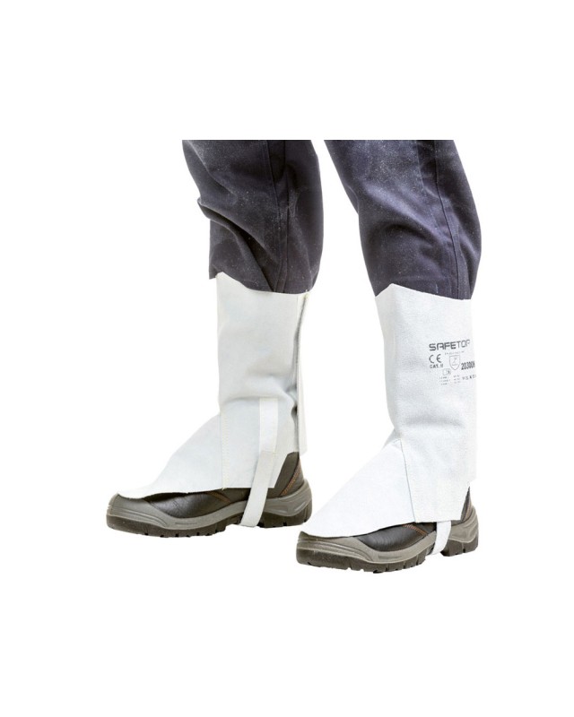 Polainas de cuero safetop serie standard color gris juego de 2 unidades