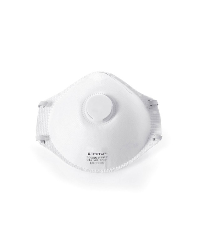 Mascarilla facial safetop ffp2 nr d preformada con valvula