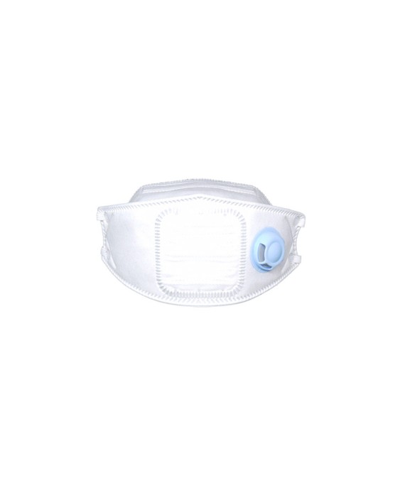 Mascarilla facial safetop ffp2 nr d 3d con valvula plegable filtro plisado