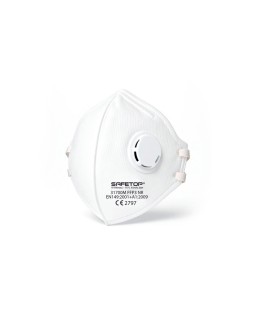 Mascarilla facial safetop ffp3 nr plegable vertical con valvula