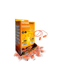 Tapon auditivo safetop pinkie corded pu foam con cordon snr 37 db caja de 200 pares