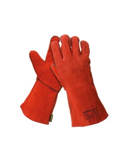 Guantes de soldador safetop essen 35 cm color rojo talla 9