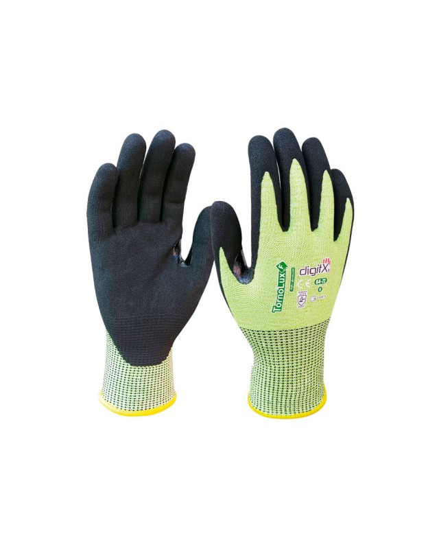 Guantes de nitrilo safetop tornolux-f anticorte tdm nivel f con refuerzo talla 8