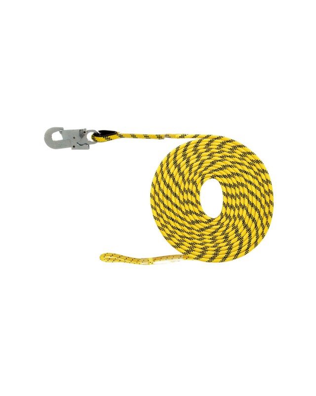 Linea de vida safetop horizontal poliester 10,5 mm con mosqueton 5 m
