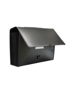 Maletin clasificador office box polipropileno con asa 36 separadores negro