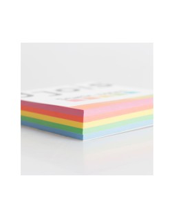 Bloc de notas electrostaticas quita y pon djois 75x75 mm 250 hojas 5 colores surtidos