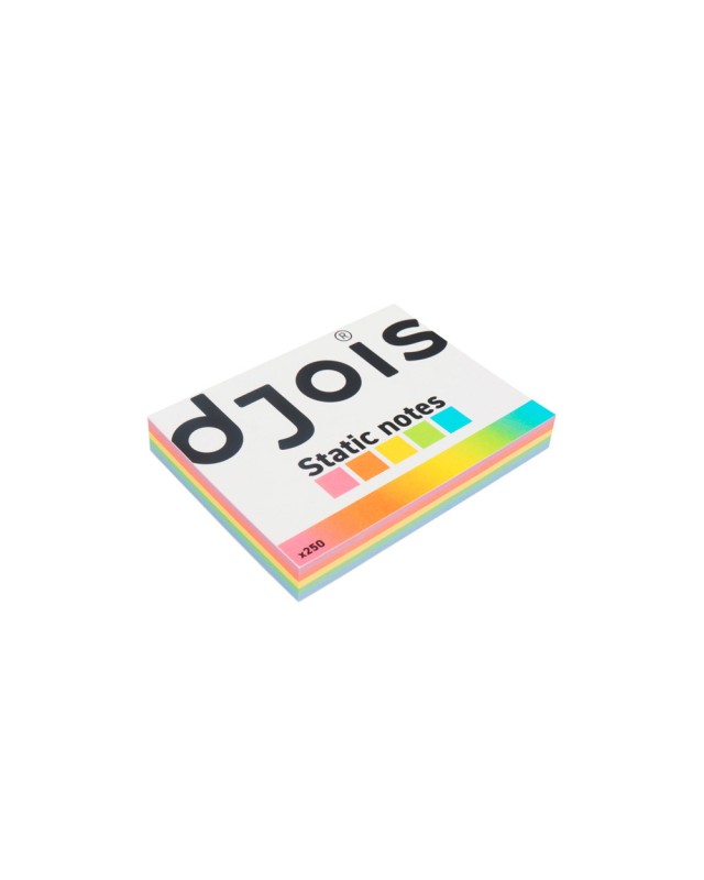 Bloc de notas electrostaticas quita y pon djois 75x100 mm 250 hojas 5 colores surtidos