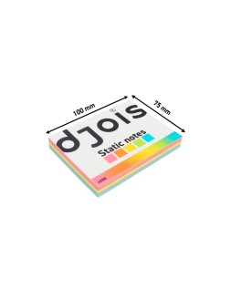 Bloc de notas electrostaticas quita y pon djois 75x100 mm 250 hojas 5 colores surtidos