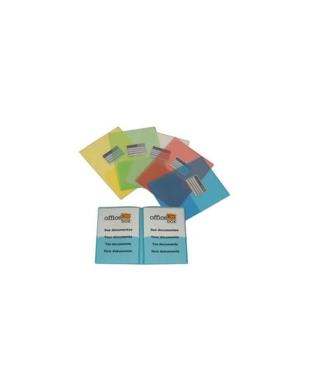 Carpeta dossier office box polipropileno din a4 doble con tarjetero verde