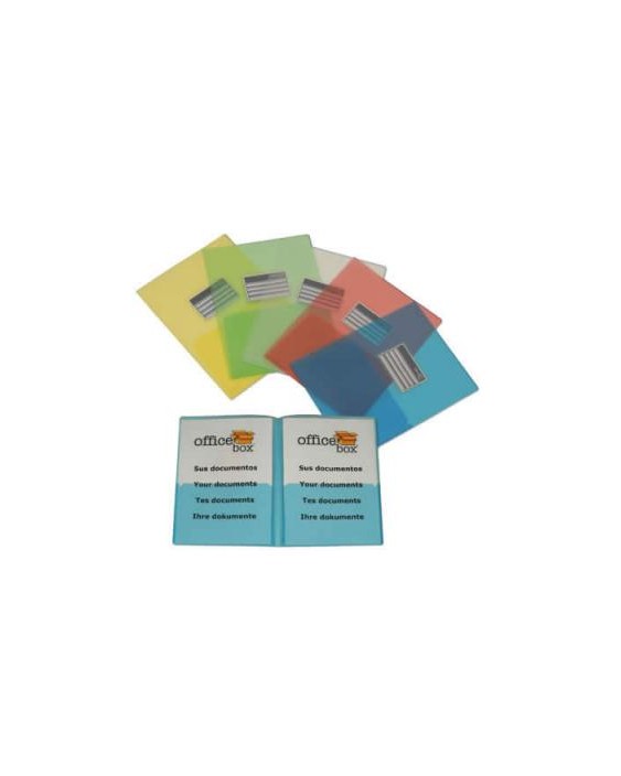 Carpeta dossier office box polipropileno din a4 doble con tarjetero verde