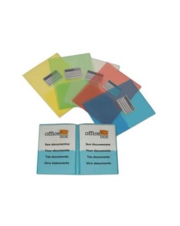 Carpeta dossier office box polipropileno din a4 doble con tarjetero amarillo