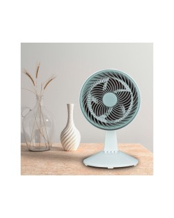 Ventilador sobremesa daewoo high speed 80w 3 velocidades diametro 25 cm base redonda color blanco