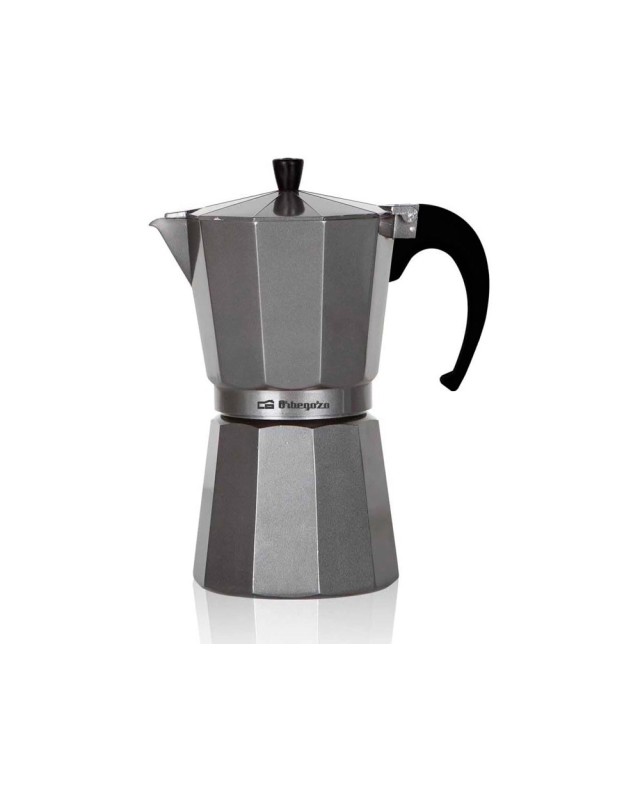 Cafetera italiana orbegozo aluminio 6 tazas apta para todo tipo de cocinas