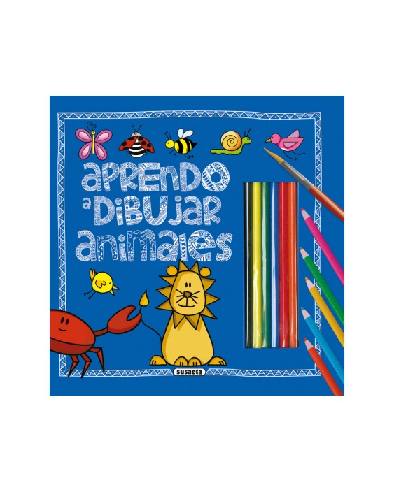 Cuaderno de colorear susaeta aprendo a dibujar animales 32 paginas 23,2x23,5 cm