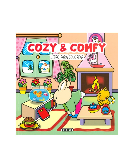 Cuaderno de colorear susaeta 1 cozy&comfy 48 paginas 24,2x24,2 cm