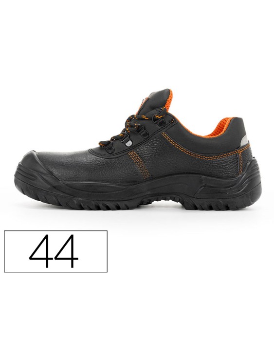 Zapatos de seguridad safetop oratio cuero grabado suela de acero antiperforacion s3 sr talla 44 color negro