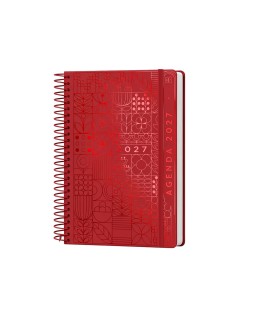 Agenda oficina liderpapel 2027 espiral syros dia pagina a5 bilingue 60g papel fsc red