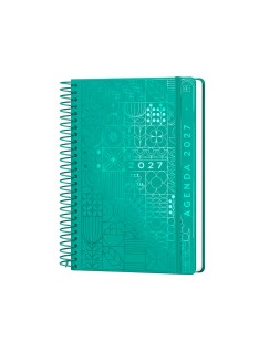Agenda oficina liderpapel 2027 espiral syros dia pagina a5 bilingue 60g papel fsc design 5
