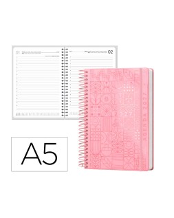 Agenda oficina liderpapel 2027 espiral syros dia pagina a5 bilingue 60g papel fsc design 6