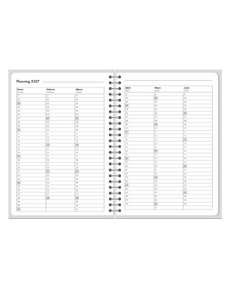 Agenda oficina liderpapel 2027 espiral personalizable dia pagina a5 bilingue 70g papel fsc design 1