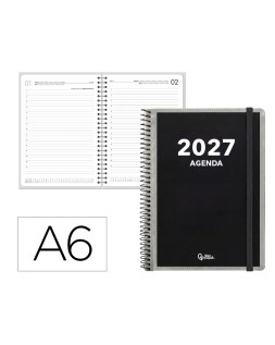 Agenda oficina liderpapel 2027 espiral personalizable dia pagina a6 bilingue 70g papel fsc design 1