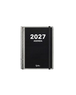 Agenda oficina liderpapel 2027 espiral personalizable dia pagina a6 bilingue 70g papel fsc design 1