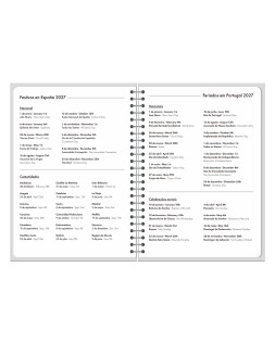 Agenda oficina liderpapel 2027 encuadernada coffe dia pagina a5 bilingue 70g papel fsc design 2