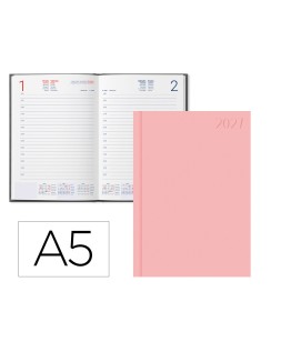 Agenda oficina liderpapel 2027 encuadernada corfu dia pagina a5 bilingue 60g papel fsc new color