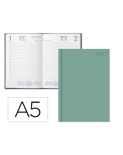 Agenda oficina liderpapel 2027 encuadernada corfu dia pagina a5 bilingue 60g papel fsc new color