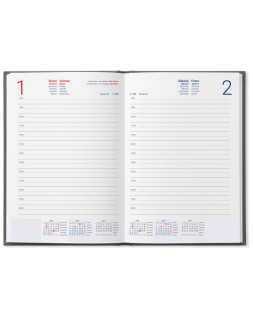 Agenda oficina liderpapel 2027 encuadernada corfu dia pagina a5 bilingue 60g papel fsc new color